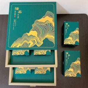 Alternative view of 【空禮盒-台灣製造】1斤茶葉包裝禮盒/高級質感綠/年節送禮/台灣手採茶/高山茶禮盒/雙層抽屜盒