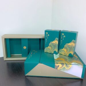 【空禮盒-台灣製造】半斤茶葉包裝禮盒/高級質感綠/年節送禮/台灣手採茶/高山茶/8兩禮盒：圖片 4